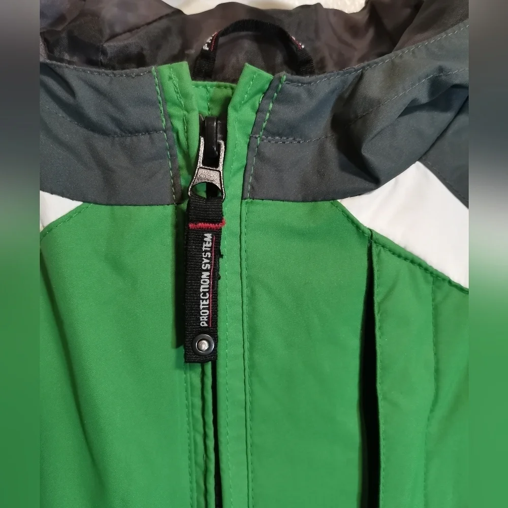Protection System Green Hooded Jacket Sz M(10-12)  Boys